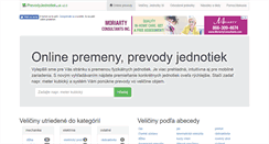 Desktop Screenshot of prevodyjednotiek.sk