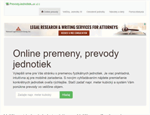 Tablet Screenshot of prevodyjednotiek.sk